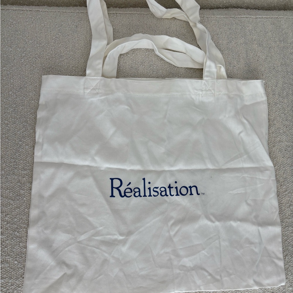 Réalisation White Tote Bag